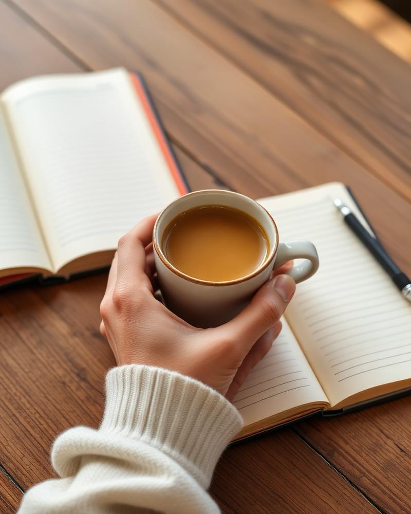 A relaxed conversation over coffee